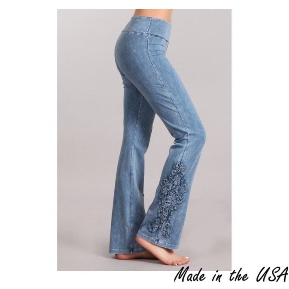 Best Pants EVER!  Mineral Washed bootcut Crochet